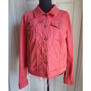 Coral Pink LOFT Denim Jacket